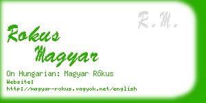 rokus magyar business card